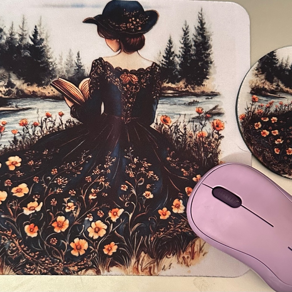 Artistic Mouse Pad and Coaster Set